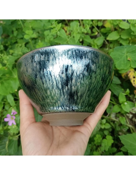 Matcha Tea Bowl, Tenmoku Bloom Glaze 11.8oz, Kiln Change Jian Ware Chinese Jian Zhan, Matcha Tea Cup Ceremony, Authentic Porcelain