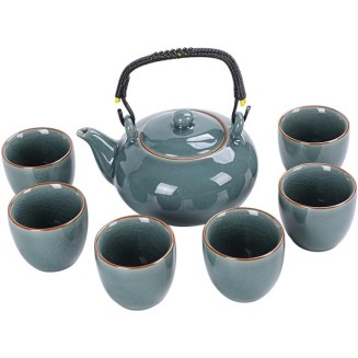 Chinese/Japanese Tea Set,Kiln Transformation Chinese Handmake Jianzhan,Handmade Chinese Tea Cups Porcelain Tea Cups - Kungfu Teacup Jianzhan Ceramic Tea Cup Set A13 Multicolor/769