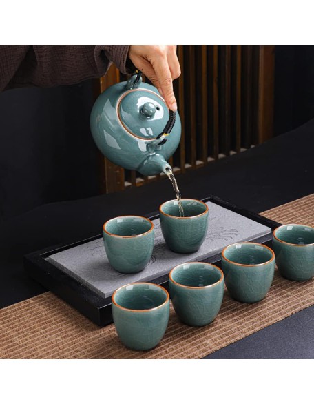 Chinese/Japanese Tea Set,Kiln Transformation Chinese Handmake Jianzhan,Handmade Chinese Tea Cups Porcelain Tea Cups - Kungfu Teacup Jianzhan Ceramic Tea Cup Set A13 Multicolor/769