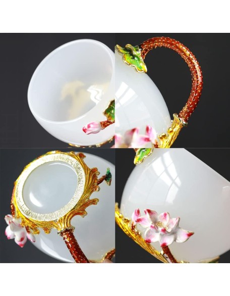 JianZhan Tenmoku Ceramic Handmade TeaCup Porcelain Teacup Kungfu Tea Cup Tenmoku Teacup Master Teacup Ceremonial Matcha Tea Mug,Glass Jade Porcelain Handle Cup Multicolor/710