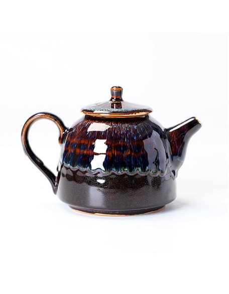 Golden Peacock Teapot