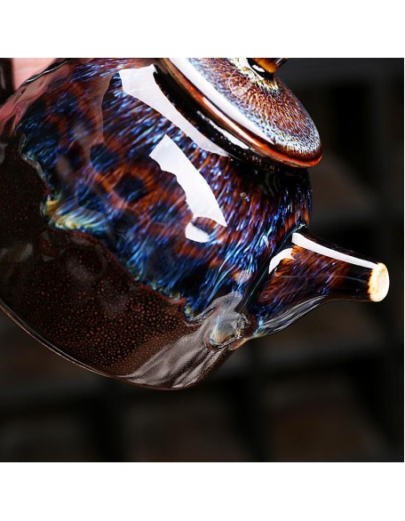 Golden Peacock Teapot