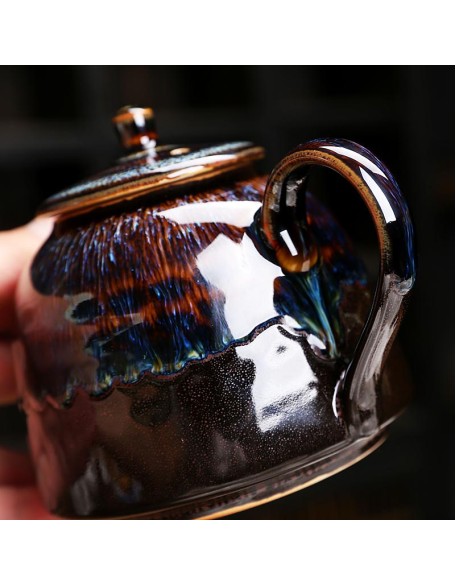 Golden Peacock Teapot